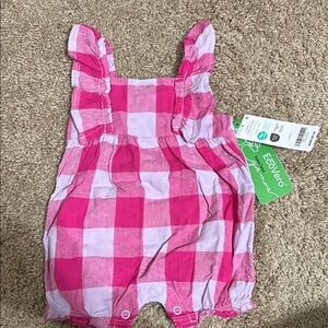 Carter's Pink and Purple Checkered Romper